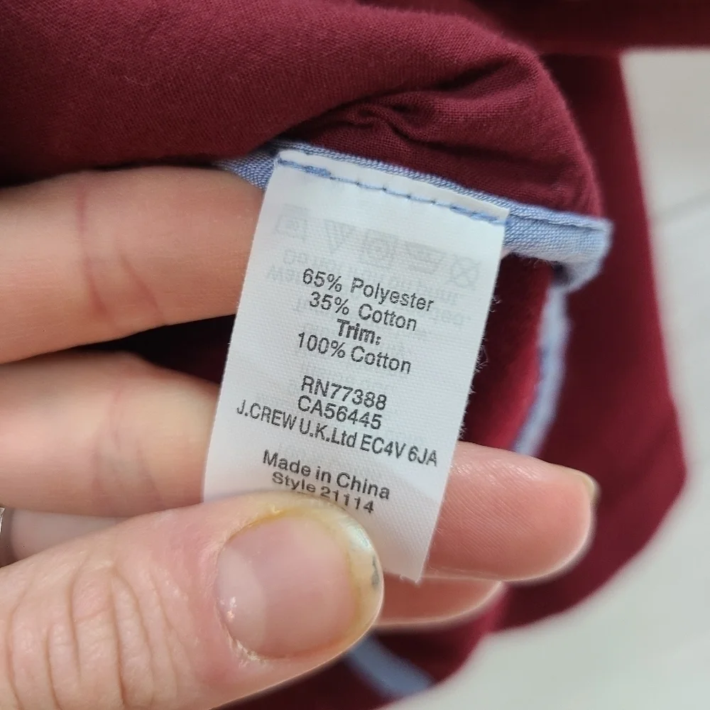 J. Crew burgundy double
